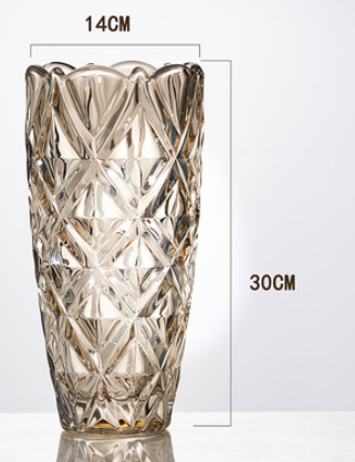 Jarrón de Cristal Dorado Europeo Clásico para Flores - Image 10