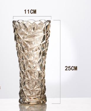 Jarrón de Cristal Dorado Europeo Clásico para Flores - Image 3