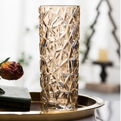 Jarrón de Cristal Dorado Europeo Clásico para Flores - Image 2