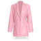 Blazer Occidental Ajustado con Halter y Botón Frontal