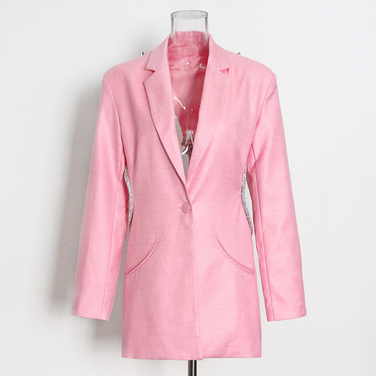 Blazer Occidental Ajustado con Halter y Botón Frontal - Image 4