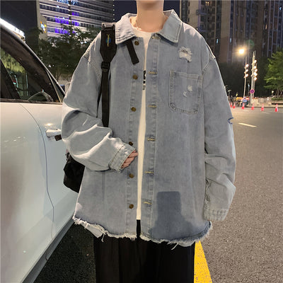 Chaqueta Ripped Estilo Coreano Suelta Hong Kong - Image 9