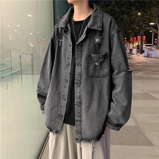 Chaqueta Ripped Estilo Coreano Suelta Hong Kong - Image 11