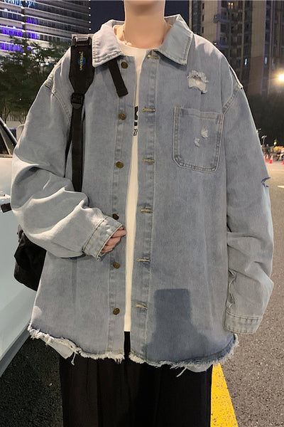 Chaqueta Ripped Estilo Coreano Suelta Hong Kong - Image 10