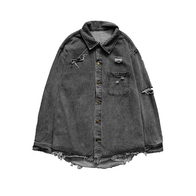 Chaqueta Ripped Estilo Coreano Suelta Hong Kong - Image 2