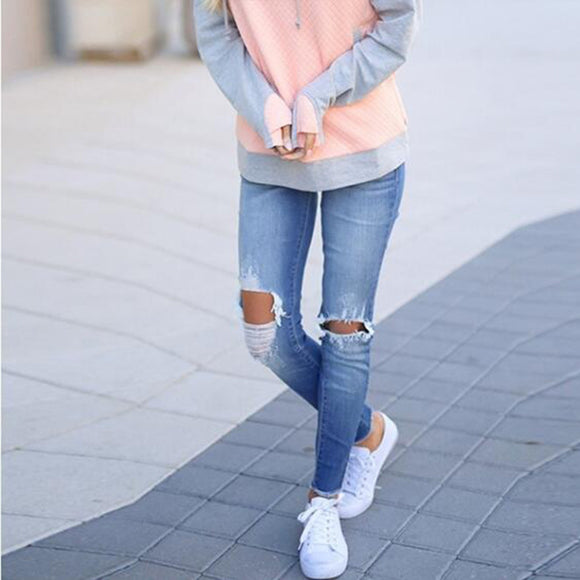 Jeans para Mujer con Roturas y Flecos Desflecados