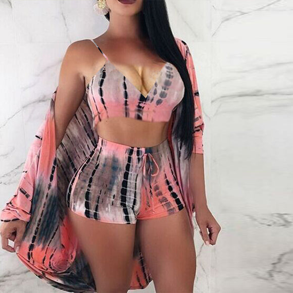 Traje de Baño Estampado de 3 Piezas para Mujer - Cómodo y Moderno