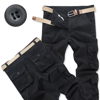 Pantalones Sueltos de Cintura Alta con Múltiples Bolsillos Talla Grande - Image 2