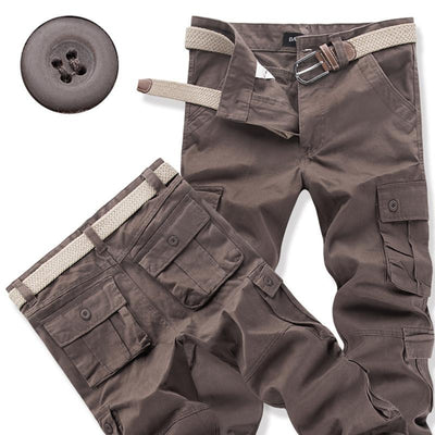 Pantalones Sueltos de Cintura Alta con Múltiples Bolsillos Talla Grande - Image 5