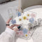 Funda Transparente con Flores Secas Prensadas y Brillo - Protección Elegante