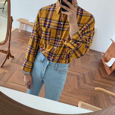 Camisa Manga Larga Coreana Tendencia Casual Versátil Estilo Japonés - Image 5