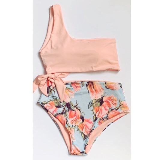 Traje de Baño Asimétrico con Estampado Bikini y Tirante Único - Image 2