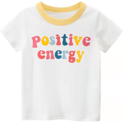 Camisetas de Niña con Patrón de Abecedario y Diseños Animados
