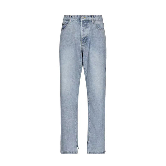 Jeans Sueltos Azul Claro Estilo Callejero Japonés Lavado Vintage