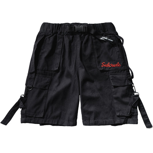 Shorts Casuales Holgados con Detalles de Herramientas y Letras para Hombre