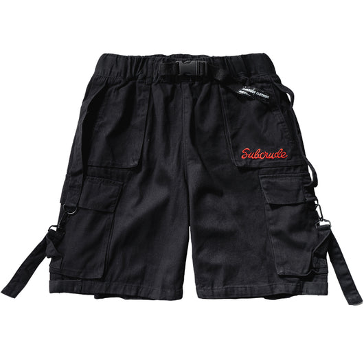 Shorts Casuales Holgados con Detalles de Herramientas y Letras para Hombre