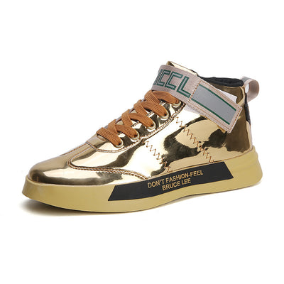 Zapatos de Charol Espejo Estilo Coreano Tyrant - High-Top Brillante - Image 11