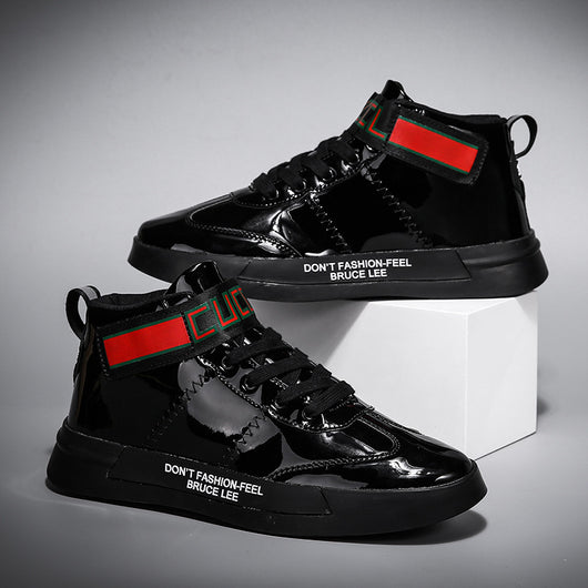 Zapatos de Charol Espejo Estilo Coreano Tyrant - High-Top Brillante - Image 9