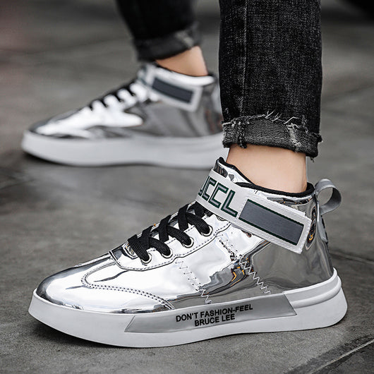 Zapatos de Charol Espejo Estilo Coreano Tyrant - High-Top Brillante - Image 5