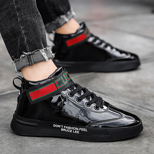 Zapatos de Charol Espejo Estilo Coreano Tyrant - High-Top Brillante - Image 2