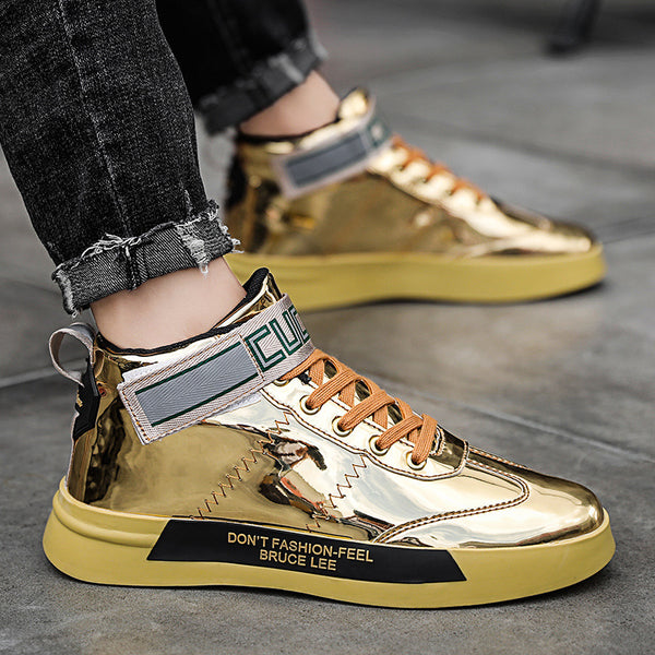 Zapatos de Charol Espejo Estilo Coreano Tyrant - High-Top Brillante