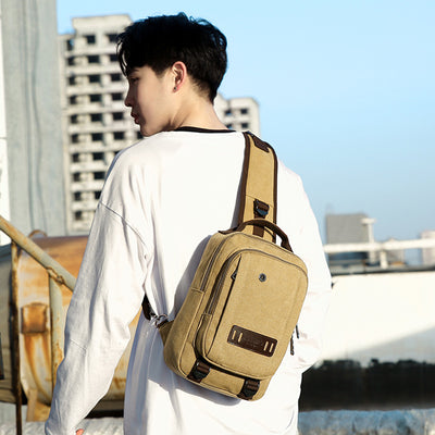 Bolsa Mensajero de Lona para Hombre - Estilo Outdoor y Casual - Image 11
