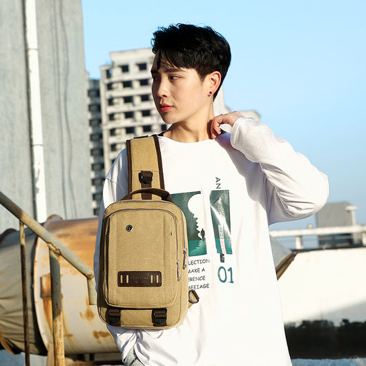 Bolsa Mensajero de Lona para Hombre - Estilo Outdoor y Casual - Image 15
