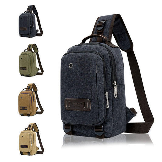 Bolsa Mensajero de Lona para Hombre - Estilo Outdoor y Casual