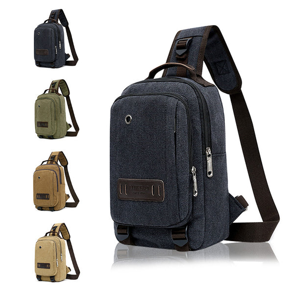 Bolsa Mensajero de Lona para Hombre - Estilo Outdoor y Casual