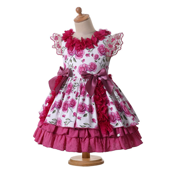 Vestido Floral para Niña - Diseño Elegante para Cumpleaños