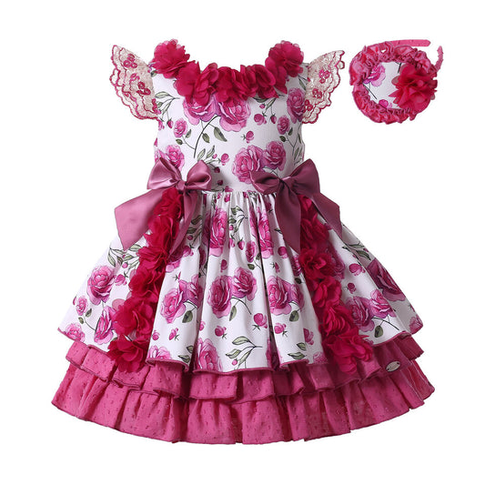 Vestido Floral para Niña - Diseño Elegante para Cumpleaños - Image 2