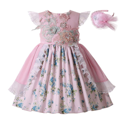 Vestidos Florales Vintage con Mangas Volantes