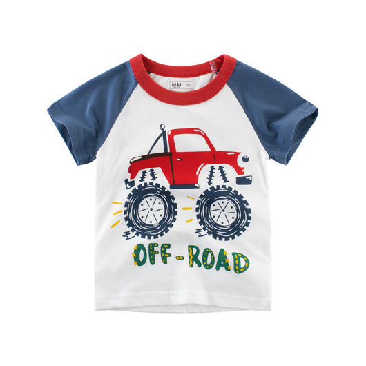 Playera Infantil Estampado Autos de Dibujos Animados para Niños - Image 21