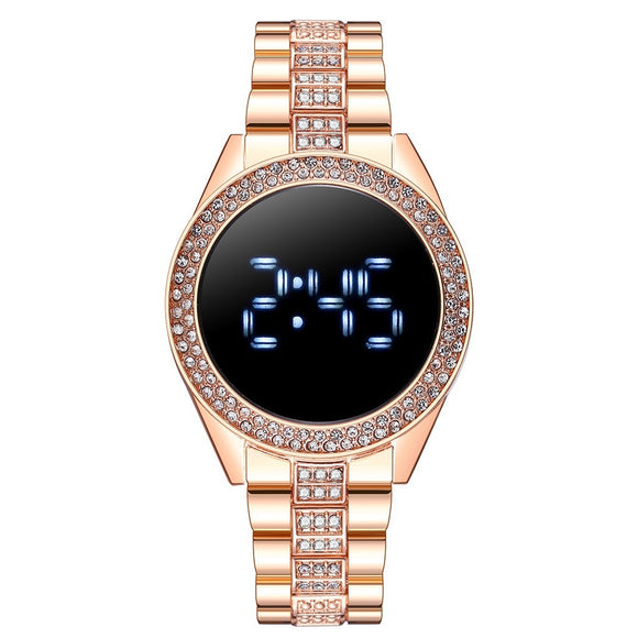 Reloj Deportivo Inteligente para Mujer con Diamantes y Personalización Electrónica