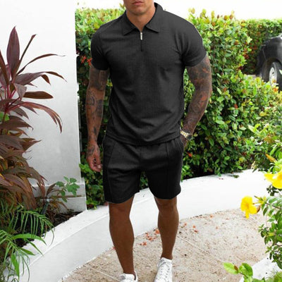 Conjunto de Shorts Slim Casual de Manga Corta para Hombre - Image 5