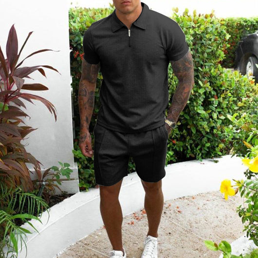 Conjunto de Shorts Slim Casual de Manga Corta para Hombre - Image 5