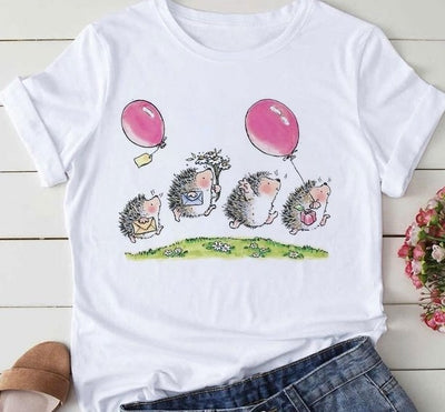 Blusa Holgada Estampado Animales Dibujos Talla Grande - Image 20