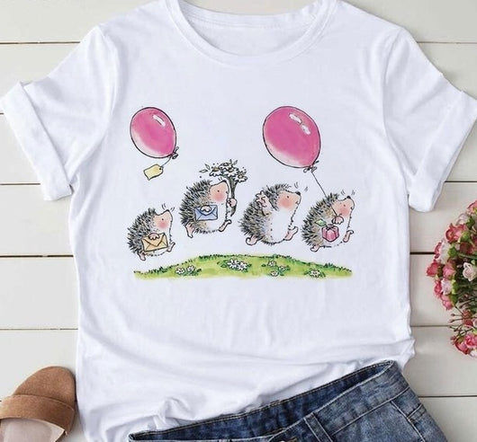 Blusa Holgada Estampado Animales Dibujos Talla Grande - Image 20