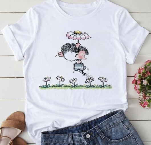 Blusa Holgada Estampado Animales Dibujos Talla Grande - Image 23