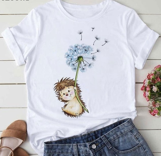 Blusa Holgada Estampado Animales Dibujos Talla Grande - Image 26