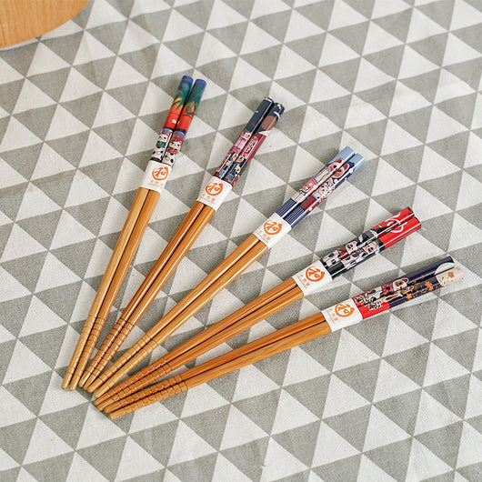 Set de 5 Pares de Palillos de Bambú Infantiles en Caja Regalo - Image 8