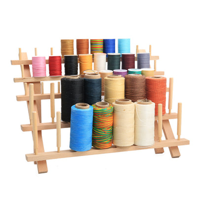 Organizador de Hilos de Cera Cosidos a Mano - Soporte de Alambre Giratorio