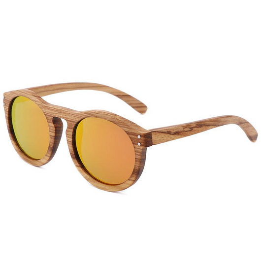 Gafas de Sol Polarizadas Bambú Marco Redondo