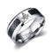 Men's Ring Stainless Steel And Carbon Fiber 8mm Punk Mens Jewelry USA Negro and Freemasonry