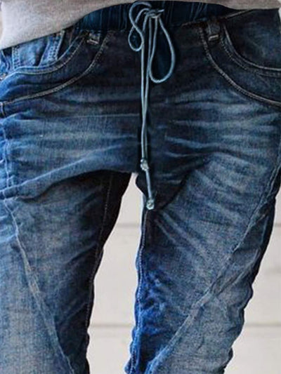 Pantalones Vaqueros Rectos con Elástico para Mujer - Image 11