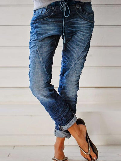 Pantalones Vaqueros Rectos con Elástico para Mujer - Image 10
