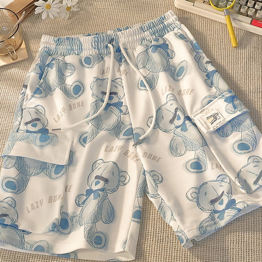 Pantalones Cortos Deportivos Estilo Universitario Japonés con Bolsillos Amplios - Image 8