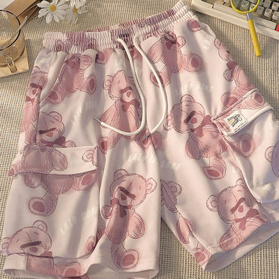 Pantalones Cortos Deportivos Estilo Universitario Japonés con Bolsillos Amplios - Image 9