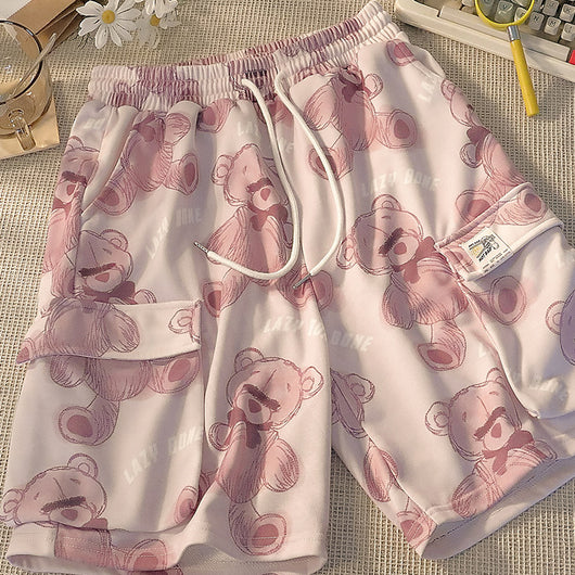 Pantalones Cortos Deportivos Estilo Universitario Japonés con Bolsillos Amplios - Image 9