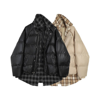 Blazer Cuadrille Bicolor en Lana para Mujer - Diseño Moderno y Versátil